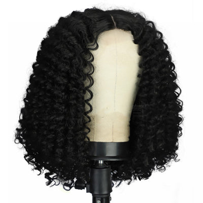 Peluca Afro Rizada Corta con Encaje Frontal - Image 7