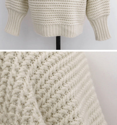 Suéter Cuello Tortuga Holgado de Punto Grueso - Image 15