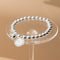 Pulsera de Plata 925 con Medalla Redonda Incrustada - Diseño Dulce y Elegante