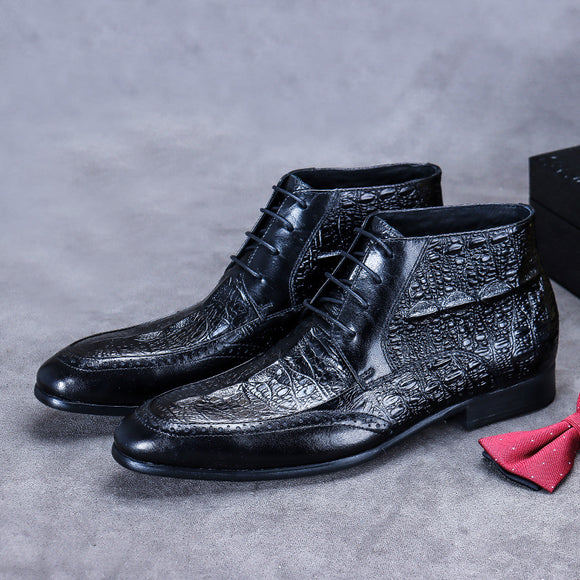 Botas Casuales Altas de Cuero Genuino para Hombre