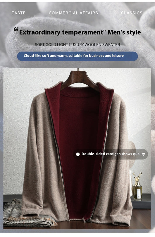 Cardigan de Lana con Cierre Zip Manga Larga - Image 17