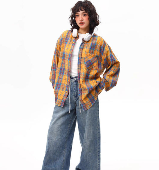 Camisa a Cuadros para Mujer Primavera y Otoño - Image 5