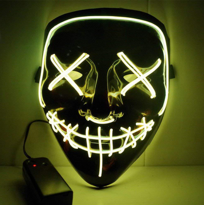 Máscara de Terror Halloween con Luz LED Fluorescente - Image 9