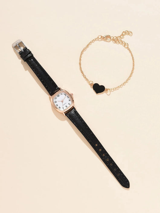 Reloj Retro Artístico para Mujer con Correa de Cuero y Carátula Cuadrada - Image 12