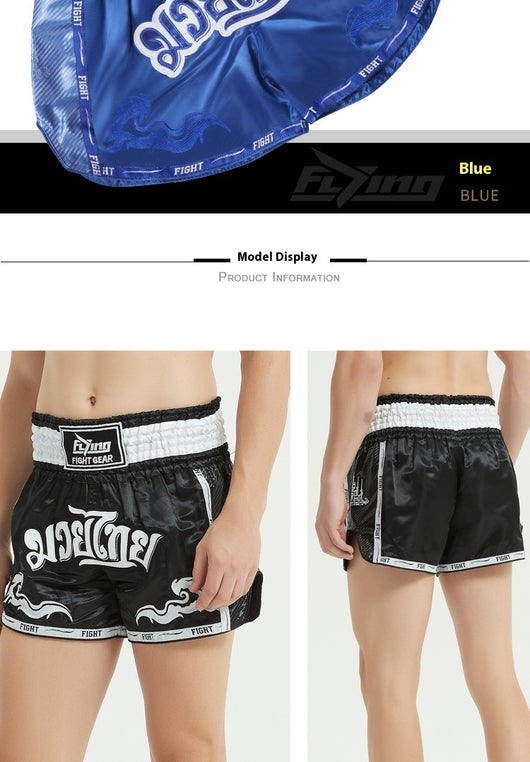 Pantalones Cortos Profesionales de Boxeo Tailandés y Sanda para Hombre y Mujer - Image 14