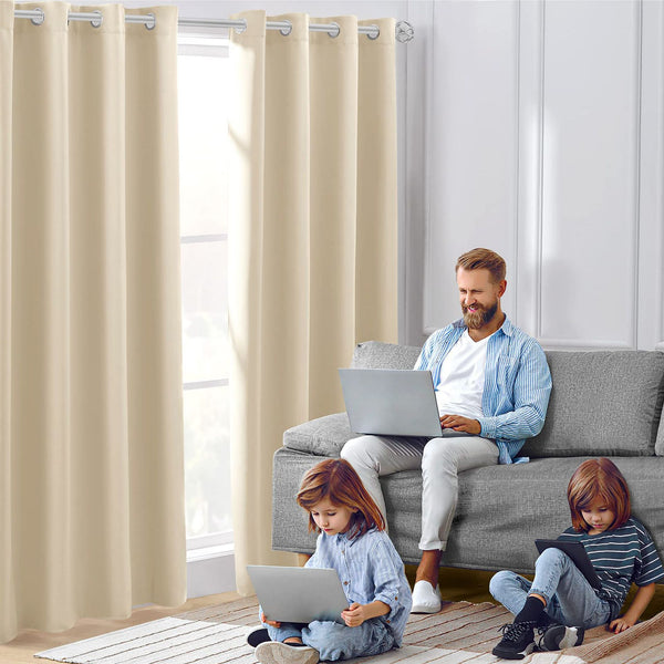 Cortinas Modernas Térmicas Bloqueadoras de Luz - Tela Gruesa Opaca Aislante