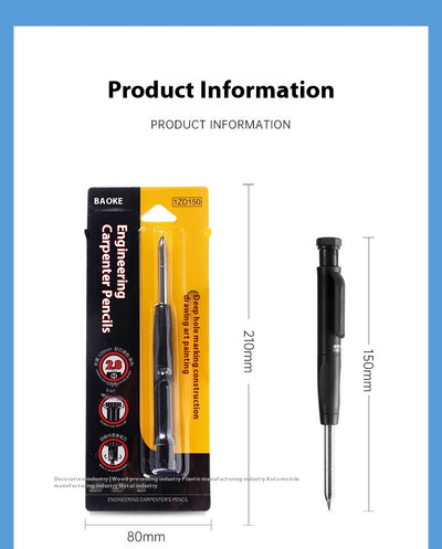 Lápiz de Carpintero Profesional con Cabeza Metálica y Mina Profunda de 28mm - Image 25