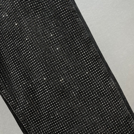 Pantalones Vaqueros Sueltos Mujer Cintura Alta Efecto Reductor con Strass - Image 7