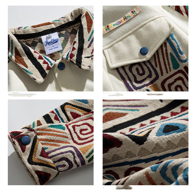Chaqueta Béisbol Holgada Pareja Casual Street Stitching - Image 11