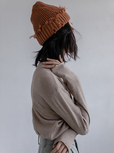 Blusa Ajustada de Cuello Alto en Punto - Image 17