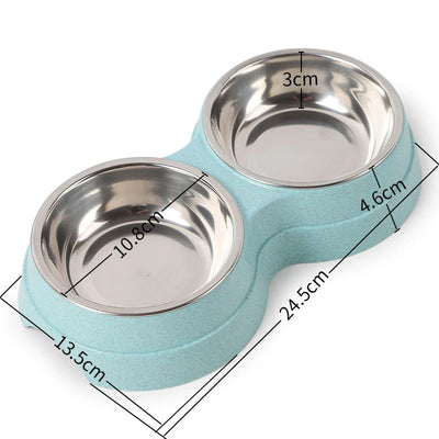 Comedero Doble Acero Inoxidable para Perros y Gatos - Bebedero Dual Mascotas - Image 12