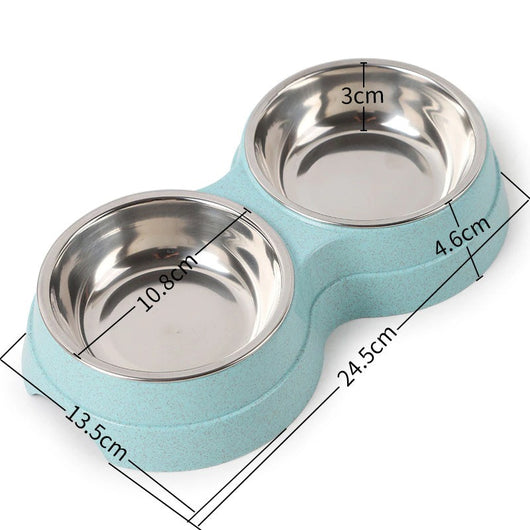Comedero Doble Acero Inoxidable para Perros y Gatos - Bebedero Dual Mascotas - Image 12