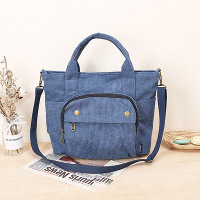 Bolsa de Hombro Portátil Versátil en Pana - Image 15