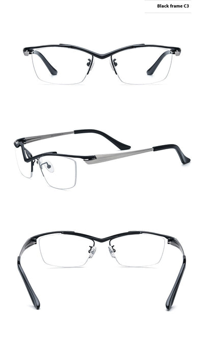Gafas para Miopía Montura Cuadrada Semiarmazón para Mujer - Image 9