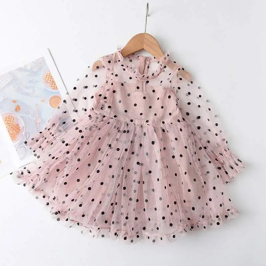 Vestido de Malla Manga Larga para Niñas - Colección Otoño - Image 8