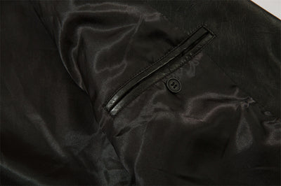 Blazer de Cuero PU Liso para Hombre - Estilo Americano - Image 15
