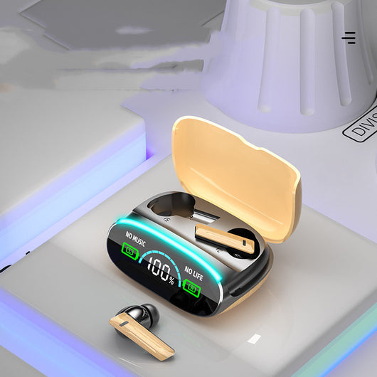 Auriculares Deportivos Inalámbricos con Cancelación de Ruido y Diseño Madera - Image 2