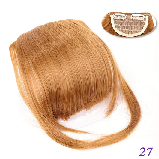 Peluca Sintética con Flequillo Lateral y Clips - Estilo Europeo Americano - Image 12