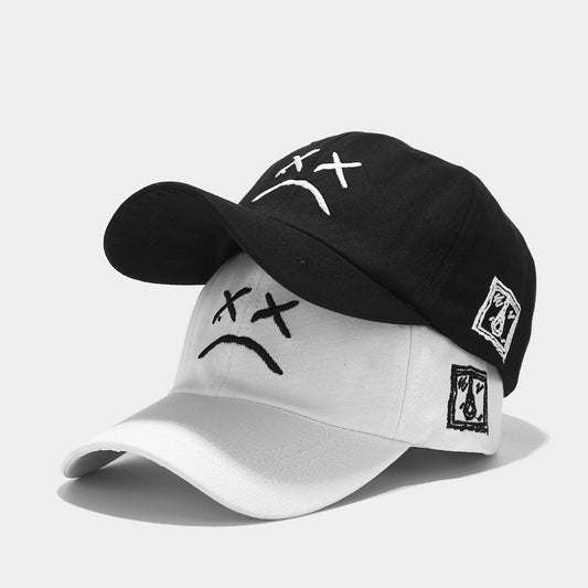Gorra de Béisbol Unisex con Bordado Cara Llorosa - Protección Solar Outdoor