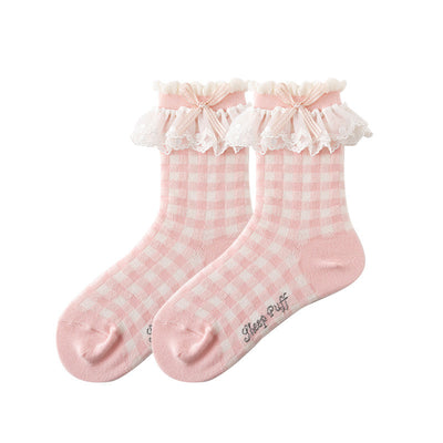 Calcetines de Algodón Flor de Cerezo - Diseño Primaveral Adorable para Niñas - Image 8