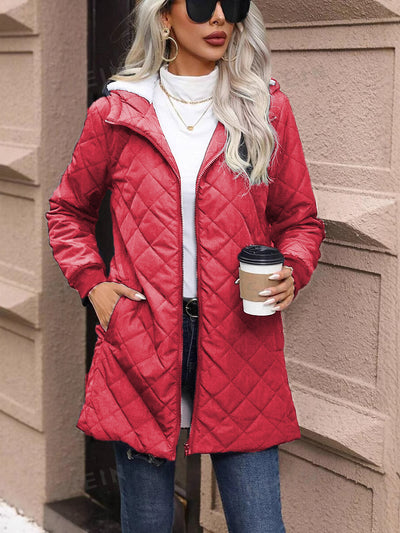 Abrigo Acolchado con Capucha para Mujer - Fleece Cálido - Image 8