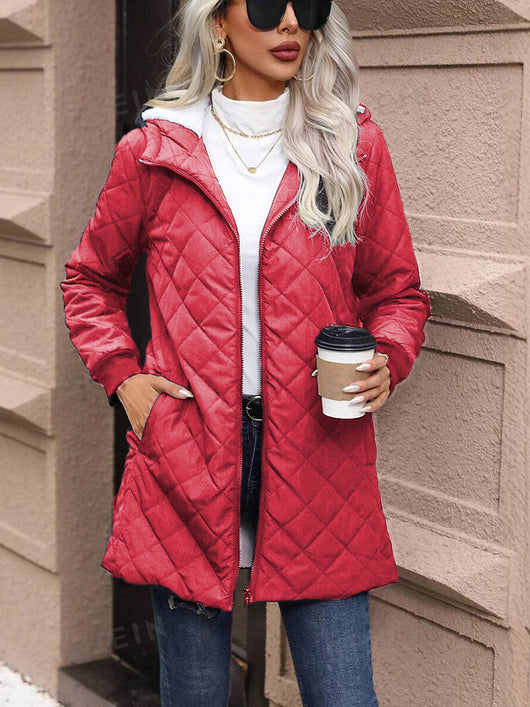 Abrigo Acolchado con Capucha para Mujer - Fleece Cálido - Image 8