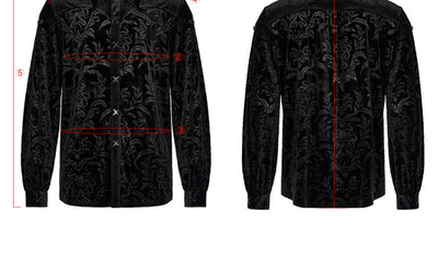 Camisa de Terciopelo Estilo Corte Gótico para Hombre - Image 7