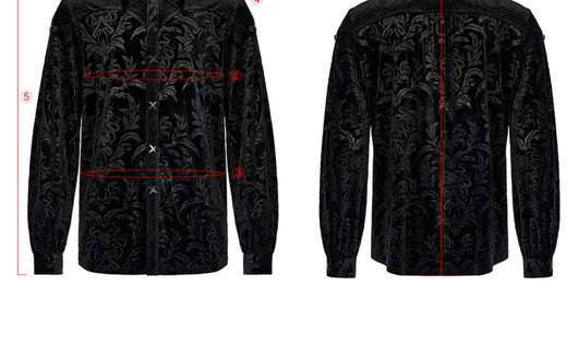Camisa de Terciopelo Estilo Corte Gótico para Hombre - Image 7