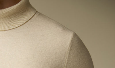 Suéter Cuello Alto Lana Pura Hombre Térmico Ajustado - Image 9
