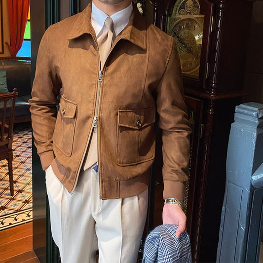Chaqueta Bomber de Gamuza para Hombre