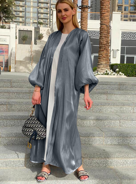 Abaya Kimono Elegante con Mangas Voluminosas - Diseño Moderno para Mujer - Image 3