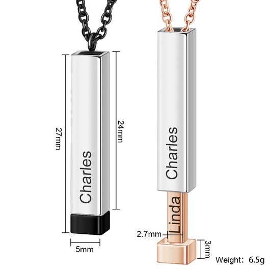 Collar de Acero Inoxidable Personalizado con Nombre y Frase Significativa - Image 18