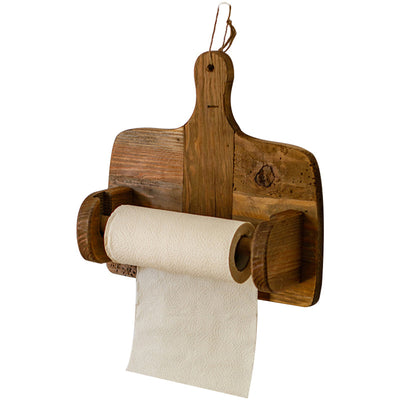 Dispensador de Papel Tissue de Madera Rústica para Cocina - Image 2