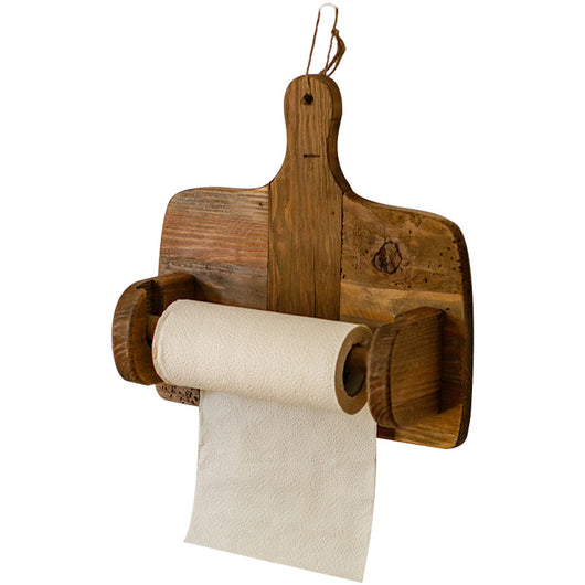 Dispensador de Papel Tissue de Madera Rústica para Cocina - Image 2