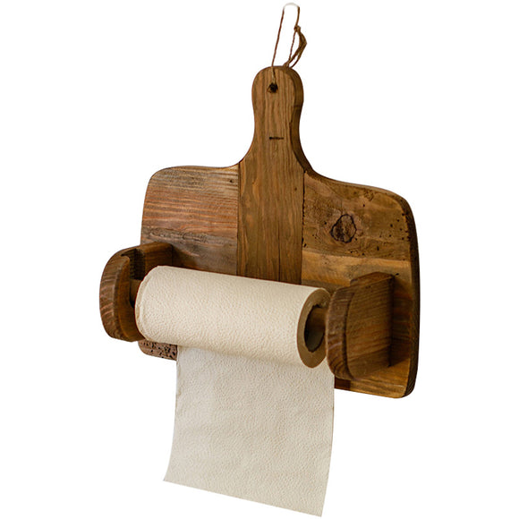 Dispensador de Papel Tissue de Madera Rústica para Cocina