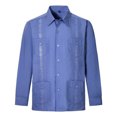 Camisa de Rayas Guayabera Clásica para Hombre - Image 3