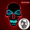 Calavera Bicolor Rojo Hielo Azul