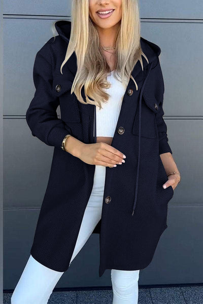 Chaqueta de Twill con Capucha y Bolsillos para Otoño e Invierno - Image 6