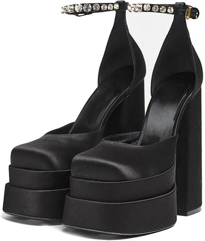 Tacones Plataforma 14cm con Brillantes Cristal - Image 85