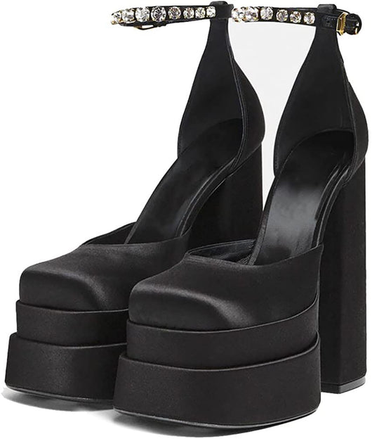 Tacones Plataforma 14cm con Brillantes Cristal - Image 85