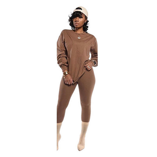 Conjunto Deportivo de Sudadera y Pantalón Liso de Manga Larga - Image 5