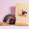 Tarjeta de Thanksgiving 3D - Escultura de Pavo en Papel