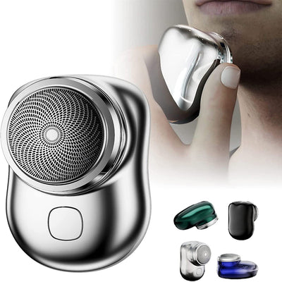 Afeitadora Eléctrica Portátil Recargable USB - Máquina de Afeitar Inalámbrica Húmeda y Seca para Hombre