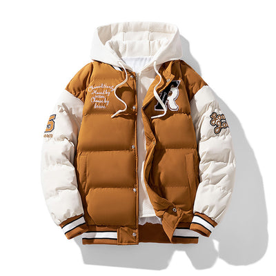 Chaqueta Acolchada de Algodón con Efecto Dos Piezas para Hombre - Image 8