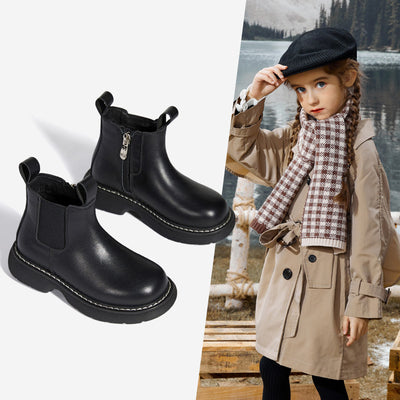 Botas Cortas Niña con Forro de Cachemira y Algodón