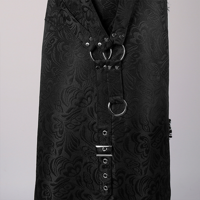 Falda Asimétrica Gótica Dark Rock Punk en Gris Ceniza - Image 19