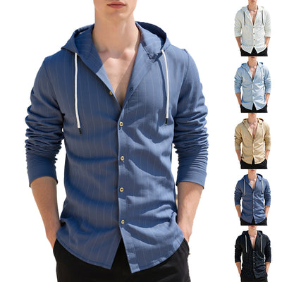 Cardigan Slim Fit con Capucha para Hombre - Casual y Versátil - Image 27
