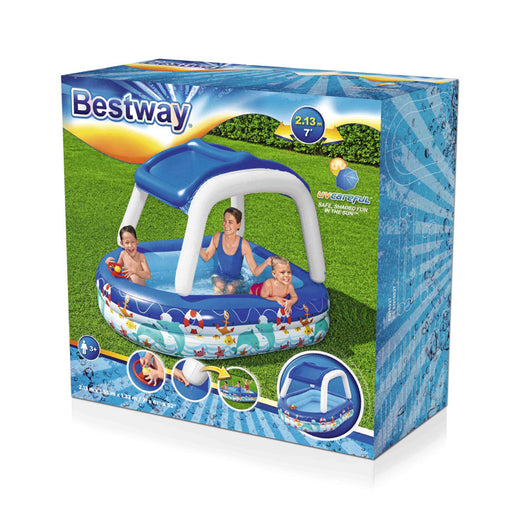 Piscina Inflable Infantil con Toldo en Forma de Barco - Image 7