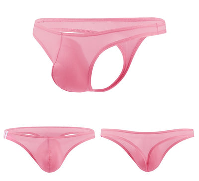 Tanga de Tiro Bajo para Hombre - Seda de Hielo Transparente y Sexy - Image 3