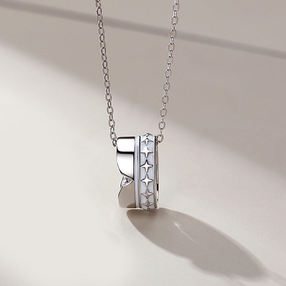 Collar de Pareja en Plata de Ley con Colgante para Mujer
